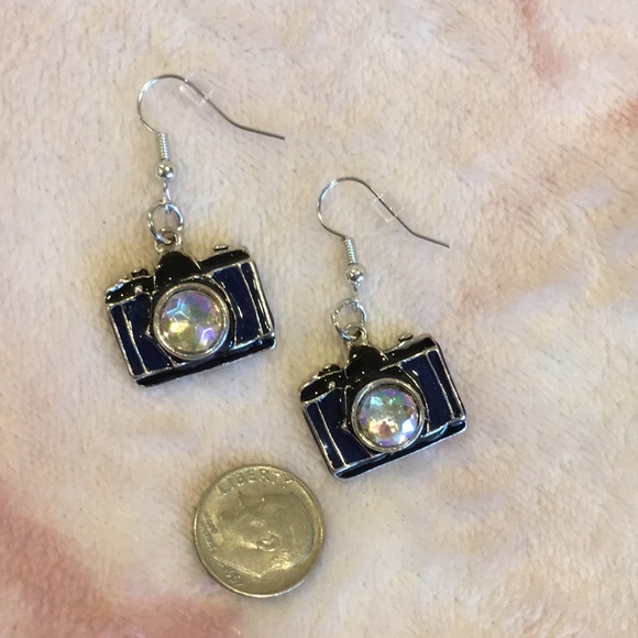 Camera Photography Fashion Earrings NWOT Handcrafted 1” wide X .50” tall. - Picture 12 of 12